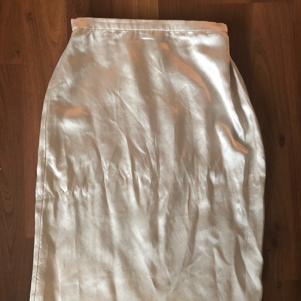 Babaton midi slip skirt in denude size 4